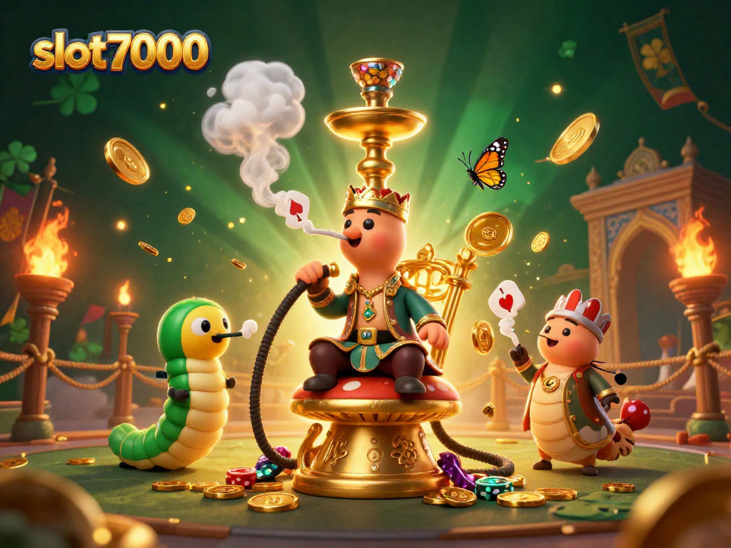 Slot7000 menawarkan permainan yang menarik dengan elemen kasino dalam ilustrasi penuh warna.