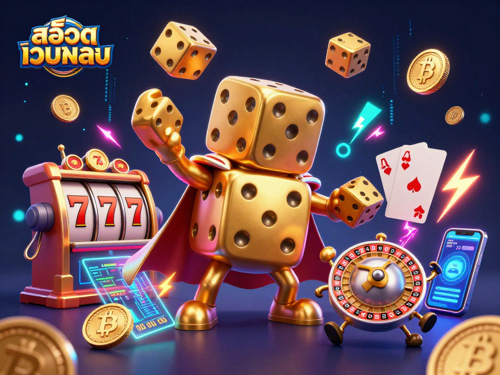 Experience a thrilling สล็อตเว็บตรง environment with vibrant characters, 3D dice, and exciting game elements!