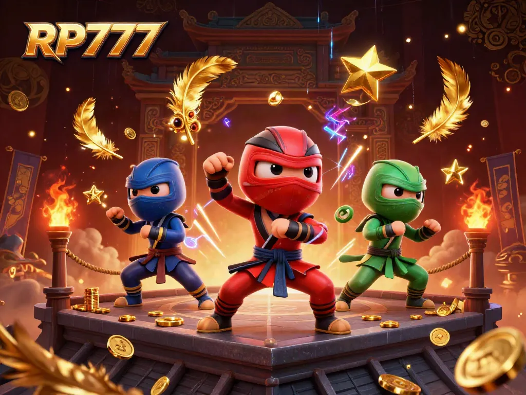 Experience thrilling gambling with RP777's vibrant chameleon characters showcasing martial arts on a casino rooftop.