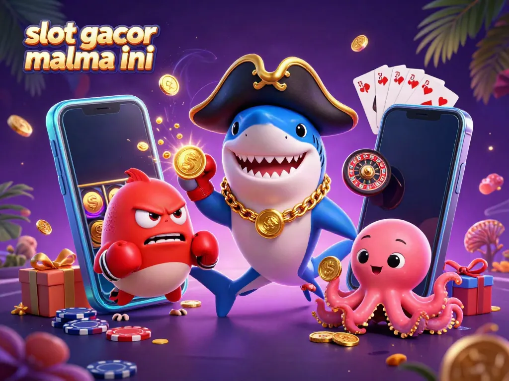 Experience thrilling action in slot gacor malma ini with playful characters and vibrant casino elements.