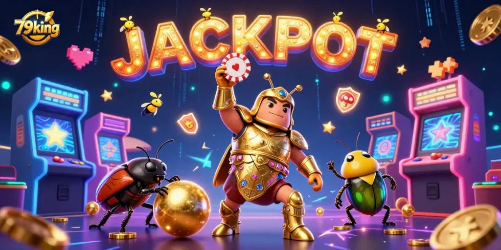 Experience thrilling gaming adventures at 79king with vibrant 3D casino elements.