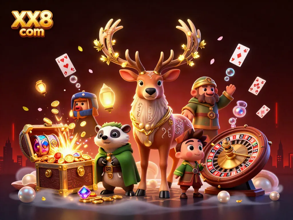 Experience the exciting world of gambling at XX8 com with stunning 3D fantasy elements and casino game action.