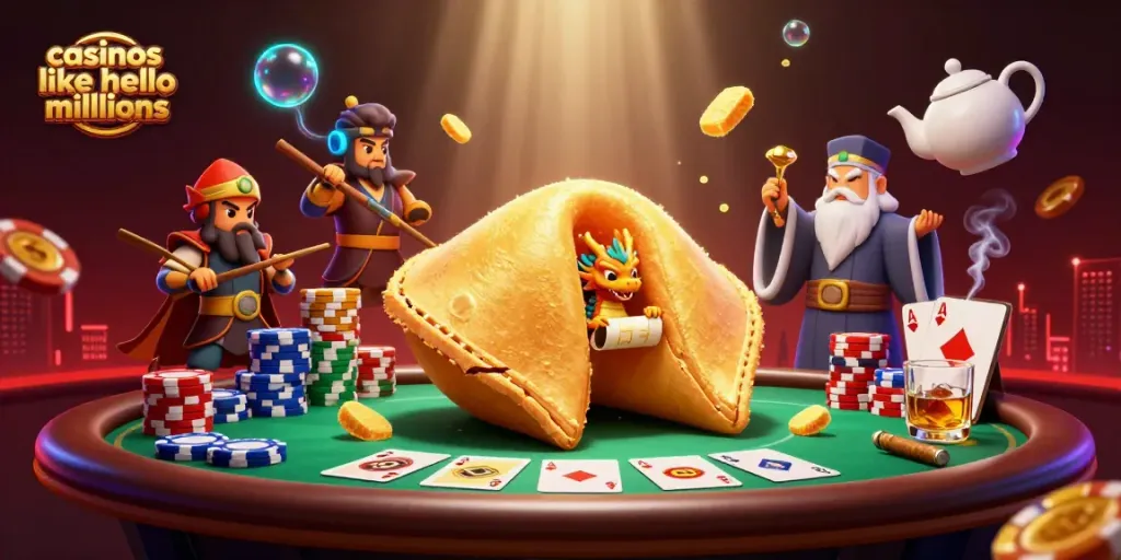 Spin and win at casinos like hello millions with vibrant games, dynamic casino elements, and animated characters.