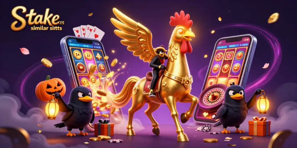 Play exciting games at stake.us similar sites with golden coins and dynamic gambling action