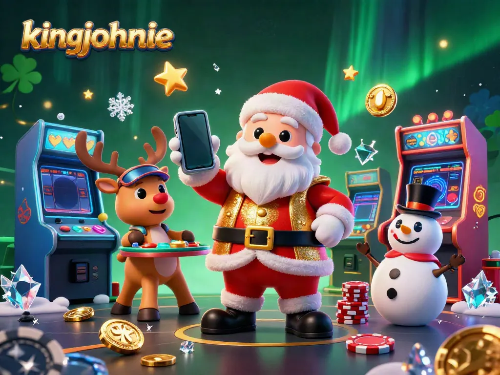 Win big at kingjohnnie Casino with Santa and friends in an action-packed digital slots scene.