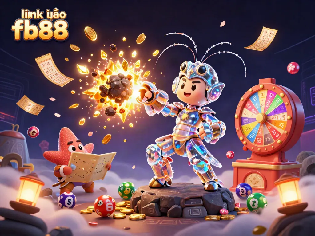 Engage with the vibrant world of link vào fb88 featuring galactic samurai, golden coins, and colorful lottery elements.