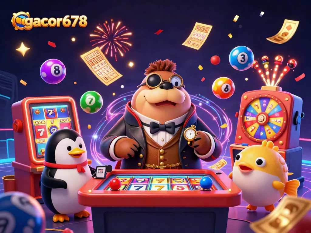 Experience gacor678 excitement at an underwater slot game with vibrant characters and dynamic casino elements.