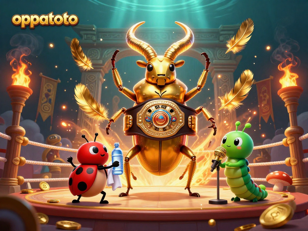 Bet on oppatoto with energetic characters in a vibrant casino illustration