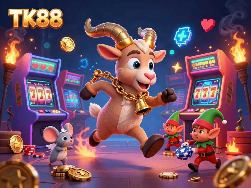 Experience the thrilling holiday-horror casino atmosphere of TK88, with fun characters and gaming elements.