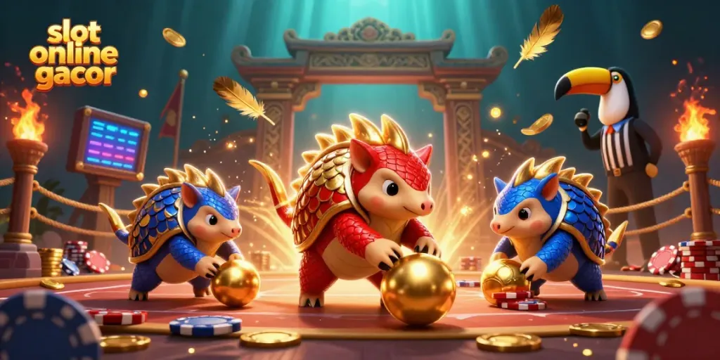 Engage in thrilling slot online gacor action with rival pangolins bowling over poker chips!