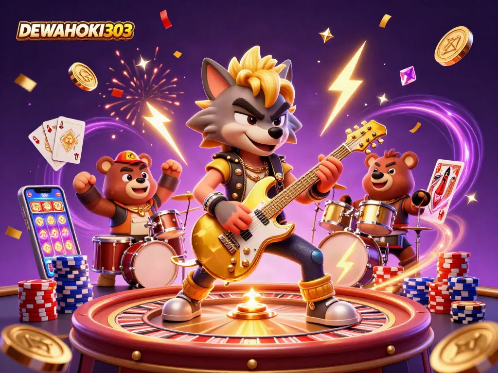 DEWAHOKI303 menghadirkan permainan slot dengan koin dan permata yang berkilau.