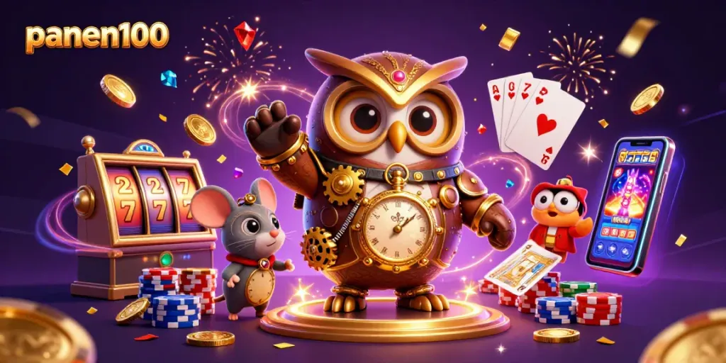 Experience the thrill of panen100 with vibrant 3D casino elements and exciting games.