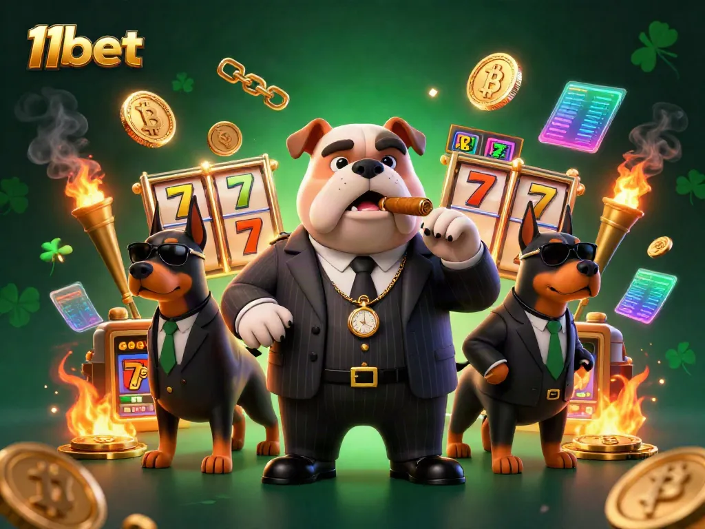 Experience thrilling casino moments with 11bet in a vibrant, action-packed 3D scene.