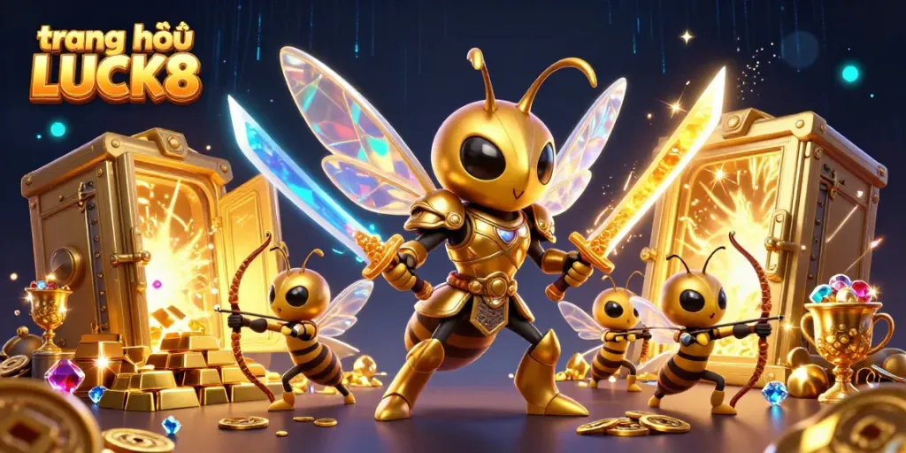 Experience the excitement of trang chủ LUCK8 with a vibrant, dynamic casino-themed 3D illustration.