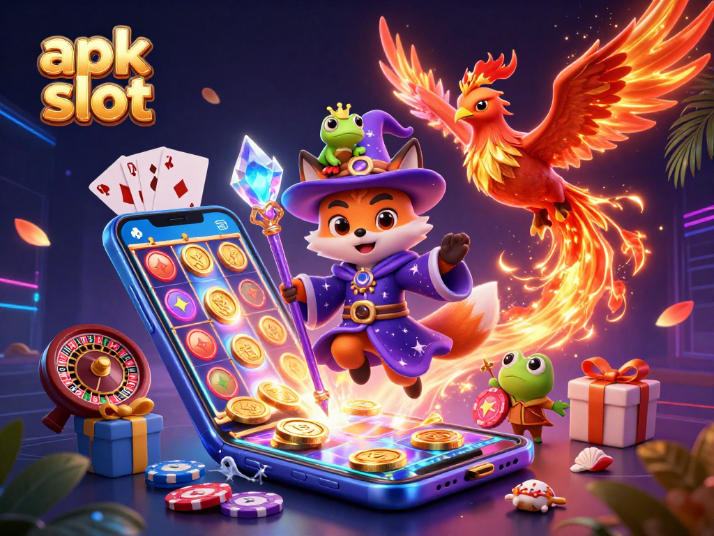 Menangkan permainan apk slot dengan keajaiban karakter dan elemen kasino.