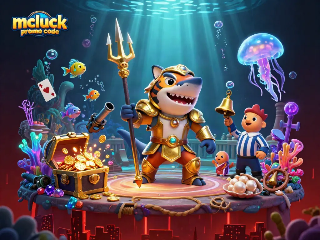 Engage with the mcluck promo code for winning offers in a vibrant casino-themed underwater world
