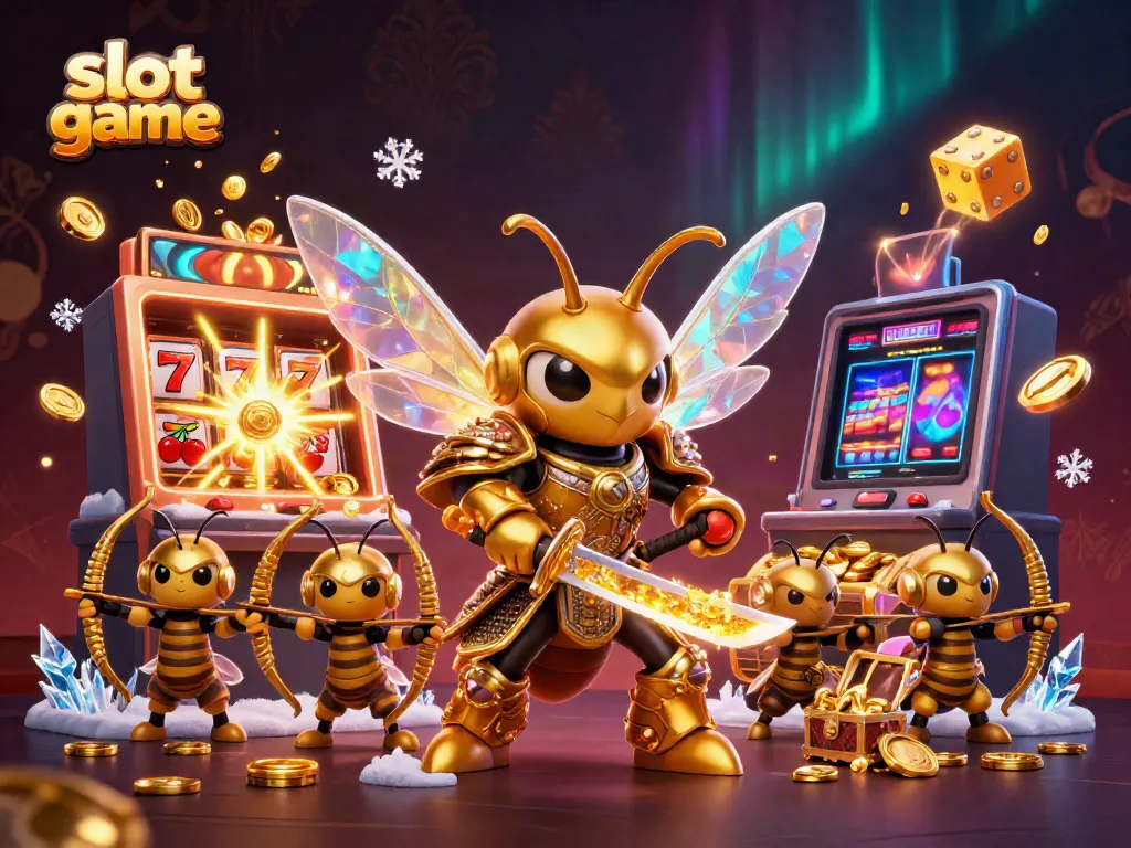 Permainan slot game menampilkan karakter unik dan elemen kasino yang menarik untuk memenangkan jackpot.