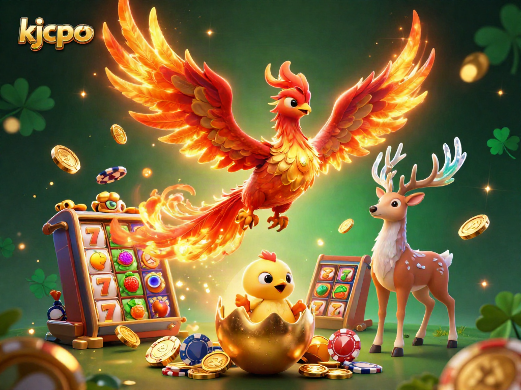 Engage in winning strategies with kjcpro slots featuring a fiery phoenix and golden treasures.