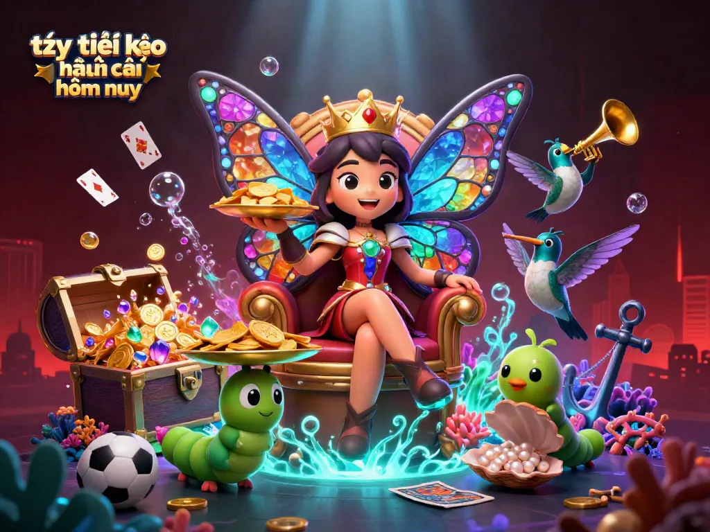 Win big with tỷ lệ kèo nhà cái hôm nay presented in a vibrant, engaging 3D scene of a sports betting atmosphere.