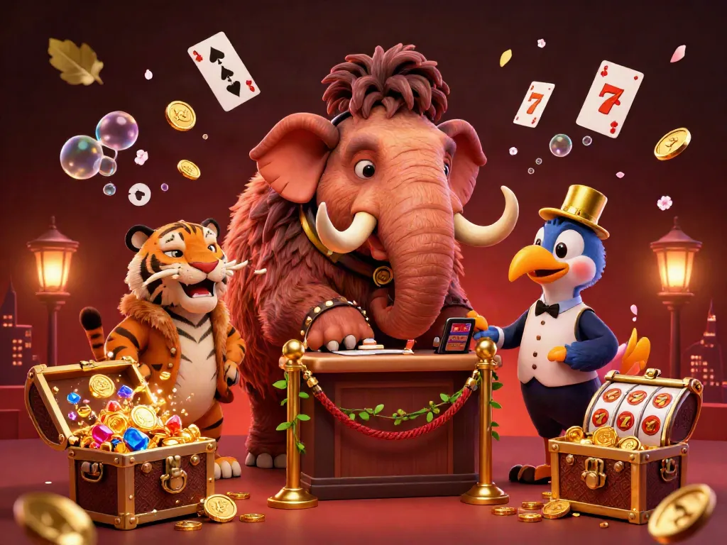 Experience the vibrant energy of gambling adventure with ahha4d, featuring a lively casino scene.