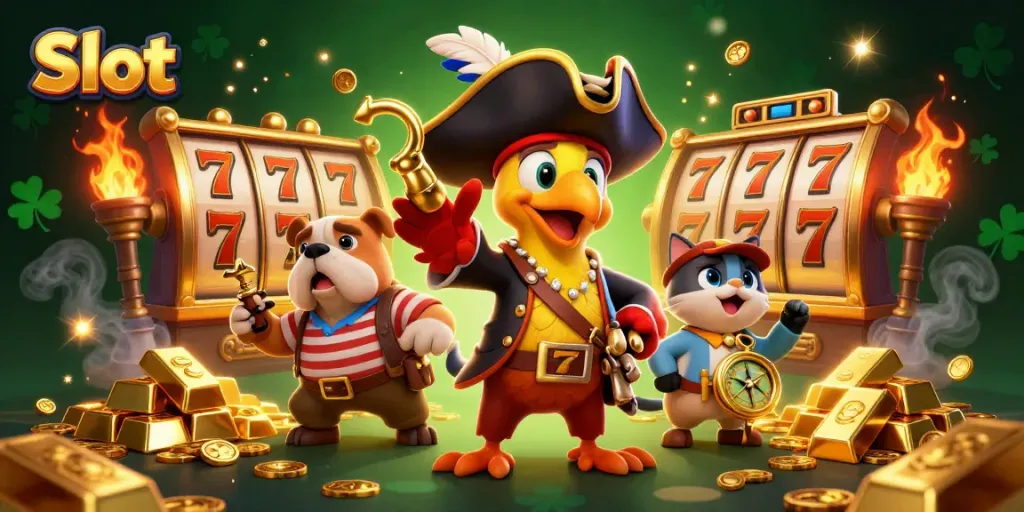 Spin thrilling slot machines with a pirate crew while uncovering hidden treasures.