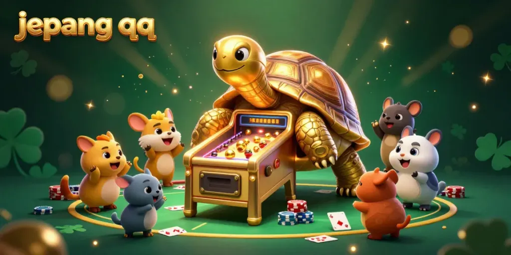 Permainan kartu Jepang QQ yang menampilkan karakter unik dalam suasana perjudian yang meriah.